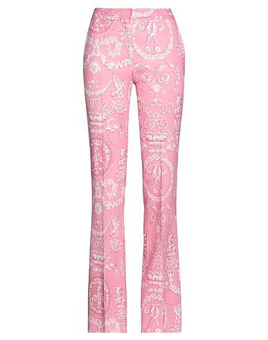 MOSCHINO Casual trouser COUTURE Pink 94% Viscose, 6% Elastane