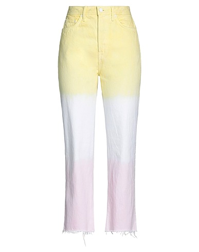 GRLFRND Denim trousers Pastel yellow 100% Cotton