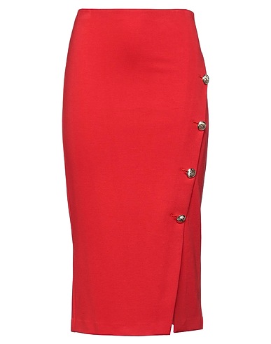 PATRIZIA PEPE Midi skirt Red 72% Viscose, 22% Polyamide, 6% Elastane