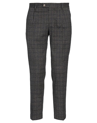 GREY DANIELE ALESSANDRINI Casual trouser Charcoal 65% Polyester, 32% Viscose, 3% Elastane