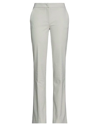 VIA MASINI 80 Casual trouser Light grey 94% Cotton, 6% Elastane