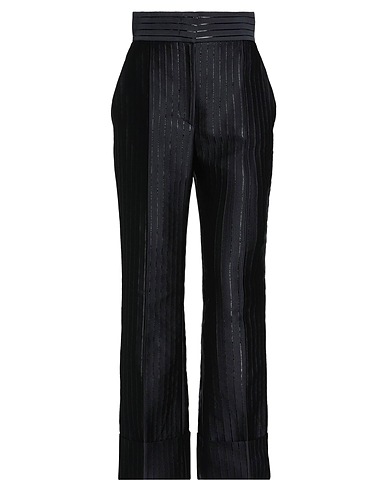 ALBERTA FERRETTI BOTTOMWEAR Black 85% Polyester, 15% Metallic fiber