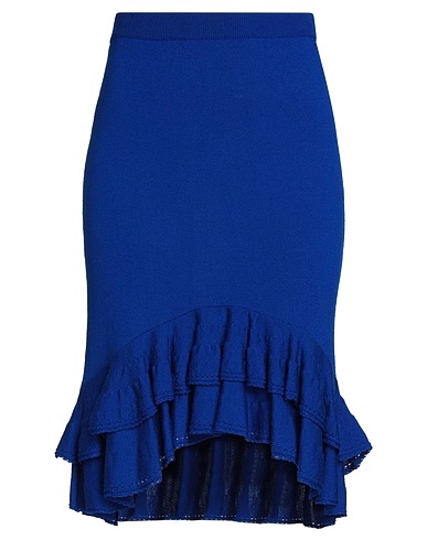 MOSCHINO Minigonna Blu china 100% Lana Vergine