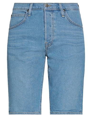 LEE Denim shorts Blue 84% Cotton, 15% Polyester, 1% Elastane