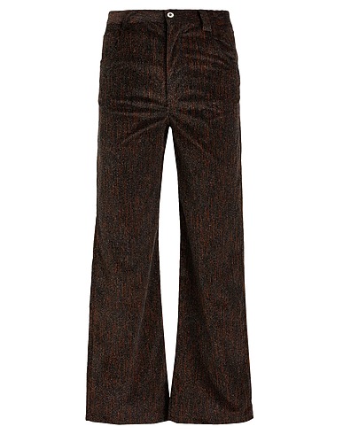 8 by YOOX 5-pocket VELVET WIDE LEG PANTS
 Brown 100% Cotton