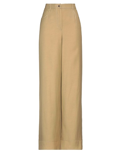ALBERTA FERRETTI Casual trouser Military green 85% Viscose, 15% Linen