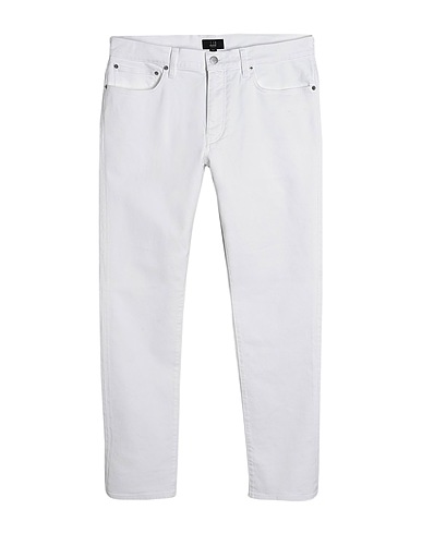 DUNHILL Denim trousers White 98% Cotton, 2% Elastane