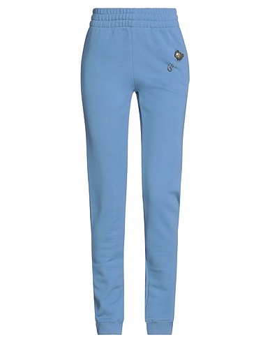 MOSCHINO Casual trouser Pastel blue 100% Cotton