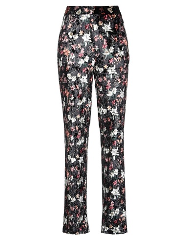 TONELLO Casual trouser Black 90% Polyester, 10% Elastane