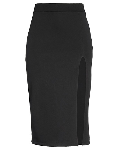 REDValentino Midi skirt Black 88% Cotton, 12% Polyester, Viscose, Elastane