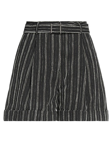 MANILA GRACE Shorts & Bermuda Charcoal 45% Acrylic, 40% Polyester, 12% Wool, 3% Other Fibres