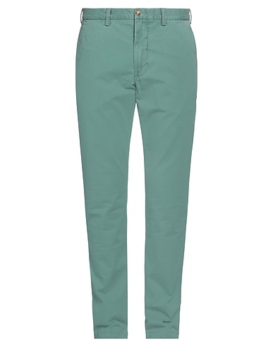 POLO RALPH LAUREN Casual trouser Emerald green 97% Cotton, 3% Elastane