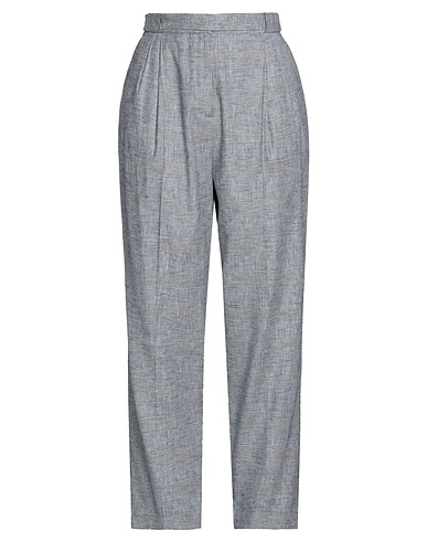 LES COPAINS Casual trouser Midnight blue 66% Linen, 32% Viscose, 2% Elastane, Acetate, Polyester