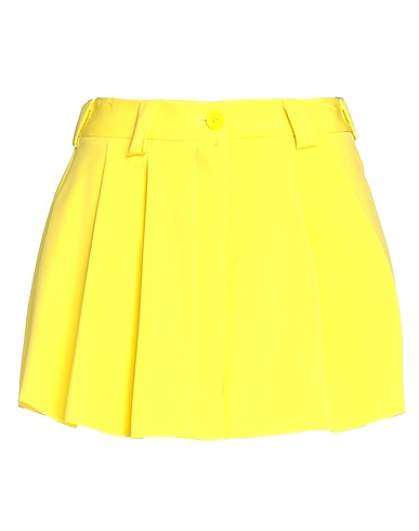 VICOLO Mini skirt Yellow 62% Acetate, 38% Viscose