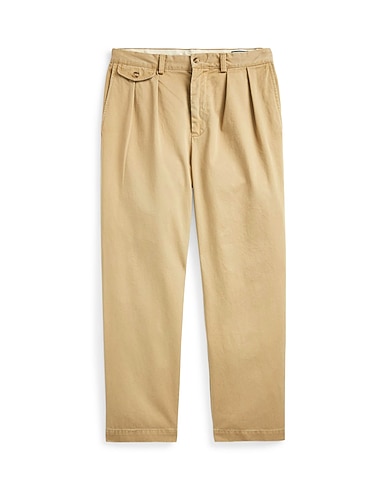 POLO RALPH LAUREN Casual trouser WHITMAN RELAXED FIT PLEATED CHINO PANT
 Sand 100% Cotton