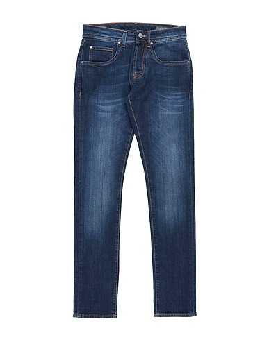 LIU •JO MAN Denim trousers Blue 99% Cotton, 1% Elastane