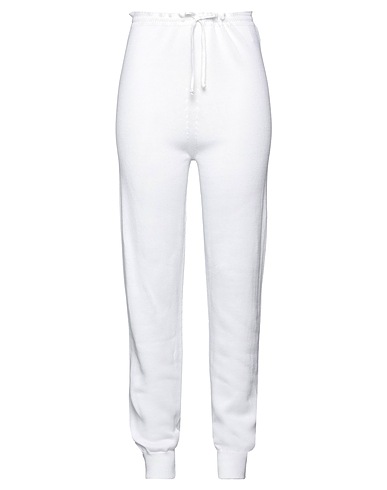 PINK MEMORIES Casual trouser White 100% Cotton