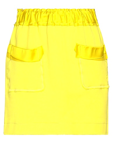 AZ FACTORY Mini skirt Yellow 86% Organic cotton, 14% SeaCell™