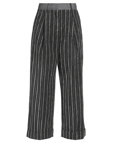 MANILA GRACE Casual trouser Charcoal 45% Acrylic, 40% Polyester, 12% Wool, 3% Other Fibres