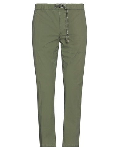 NO LAB Casual trouser Military green 97% Cotton, 3% Elastane