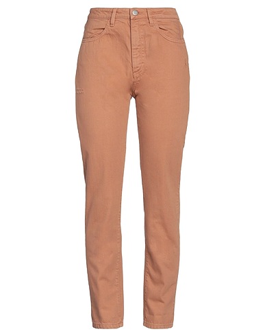 ICON DENIM Denim pants Camel 100% Cotton