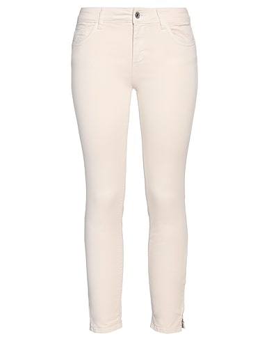 LIU •JO Casual pants Ivory 95% Cotton, 5% Elastane