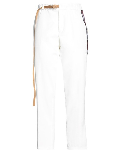 WHITE SAND Casual trouser White 85% Polyester, 12% Nylon, 3% Elastane