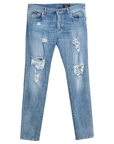 DOLCE&GABBANA Denim trousers Blue 98% Cotton, 2% Elastane