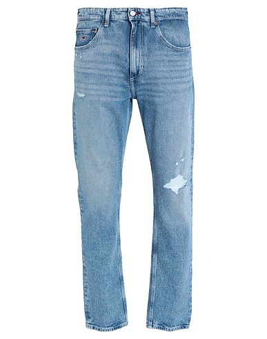 TOMMY JEANS Denim trousers Blue 79% Cotton, 20% Hemp, 1% Elastane