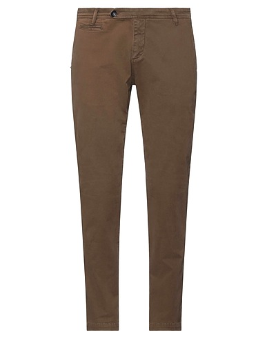 OFFICINA 36 Casual trouser Brown 97% Cotton, 3% Elastane
