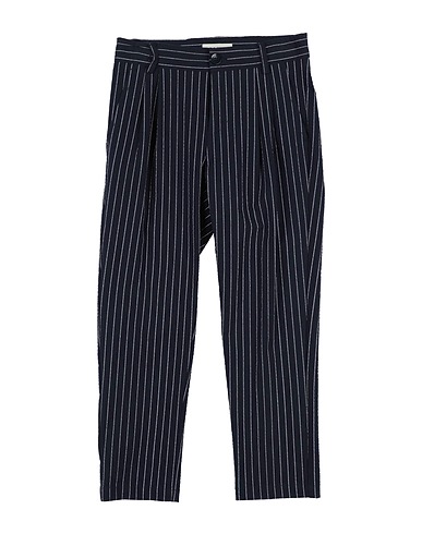 PAOLO PECORA Casual trouser Midnight blue 97% Cotton, 3% Elastane
