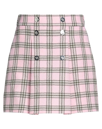 MAJE Mini skirt Pink 100% Virgin Wool, Zinc, Aluminum, Polyester