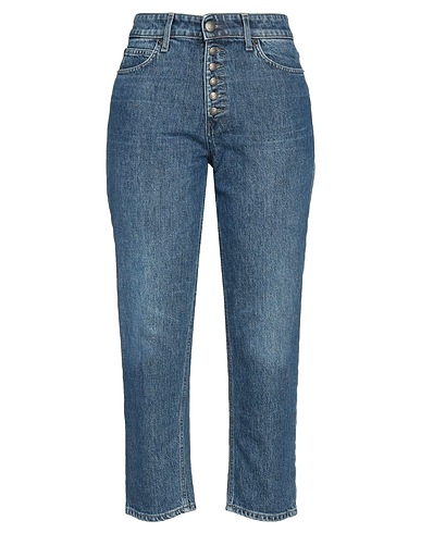 ROŸ ROGER'S Denim pants Blue 99% Cotton, 1% Elastane