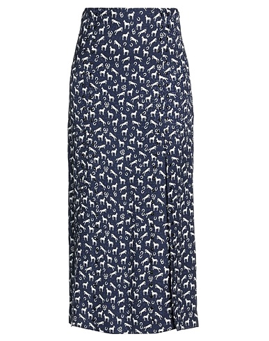 MAJE Midi skirt Midnight blue 100% Viscose, Aluminium