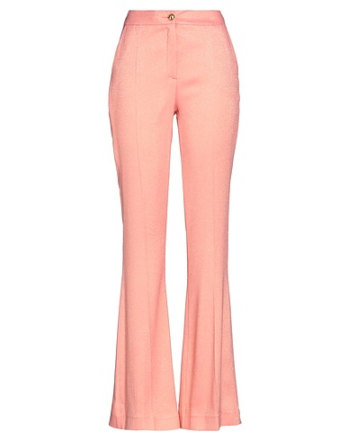 CAVALLI CLASS Casual trouser Salmon pink 84% Acetate, 10% Viscose, 3% Polyamide, 3% Polyester