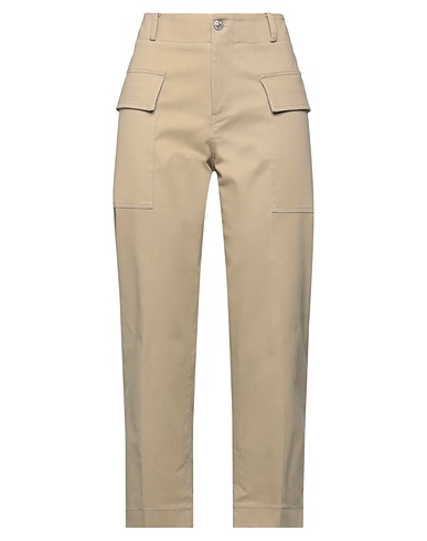 GRIFONI Casual trouser Khaki 98% Cotton, 2% Elastane