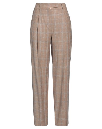LORENA ANTONIAZZI Casual trouser Camel 84% Virgin Wool, 8% Viscose, 6% Linen, 2% Elastane