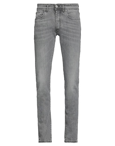 LIU •JO MAN Denim pants Grey 98% Cotton, 2% Elastane
