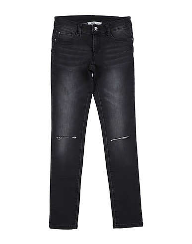 LIU •JO Denim trousers Black 81% Cotton, 17% Polyester, 2% Elastane