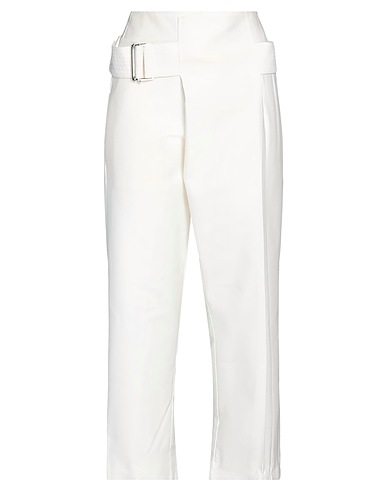 ERIKA CAVALLINI Casual trouser White 66% Viscose, 34% Cotton