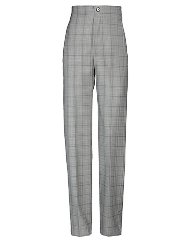 ERIKA CAVALLINI Casual pants Grey 100% Virgin Wool, Cotton
