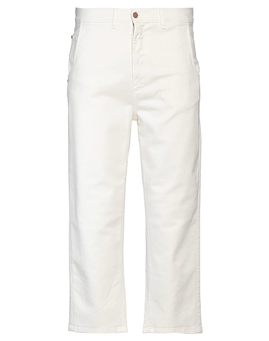 DANIELE ALESSANDRINI HOMME Casual pants White 97% Cotton, 3% Elastane