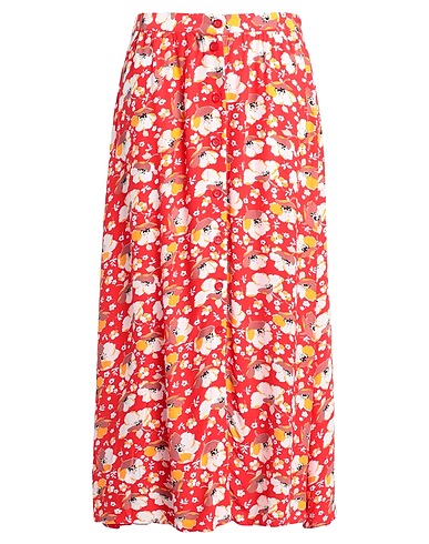 & OTHER STORIES Midi skirt Red 51% EcoVero™ viscose, 49% Viscose