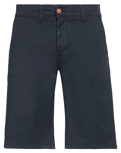 GREY DANIELE ALESSANDRINI Shorts & Bermuda Navy blue 98% Cotton, 2% Elastane