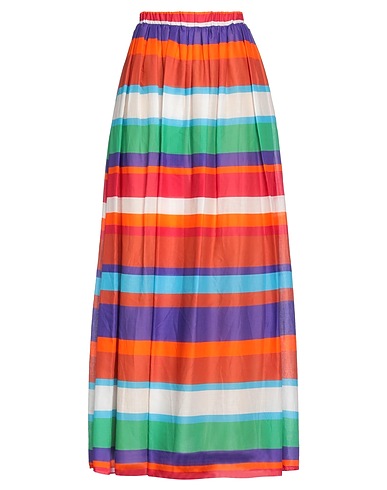 ICONA by KAOS Long skirt Orange 100% Cotton