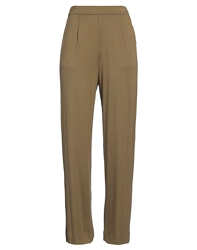 MAJESTIC FILATURES Casual trouser Military green 94% Viscose, 6% Elastane