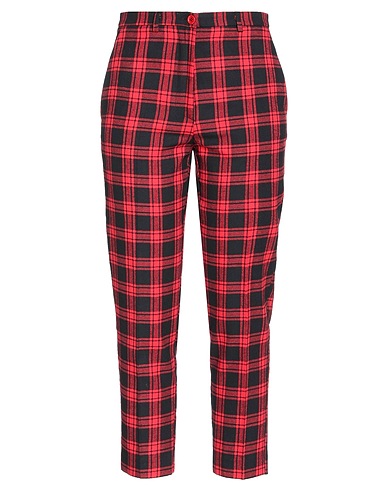 VICOLO Casual trouser Red 80% Cotton, 20% Polyester