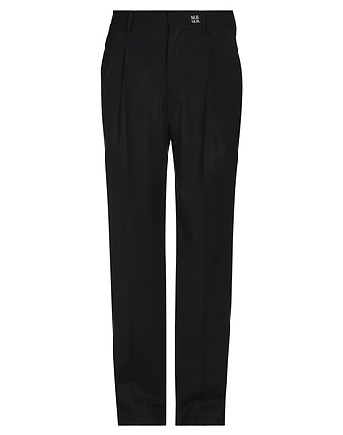 MSGM Casual trouser Black 95% Virgin Wool, 5% Elastane