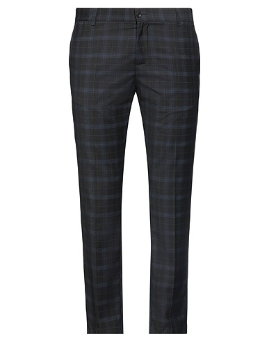 DANIELE ALESSANDRINI HOMME Casual pants Charcoal 75% Polyester, 24% Viscose, 1% Elastane