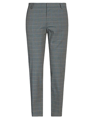 GREY DANIELE ALESSANDRINI Casual trouser Slate blue 100% Cotton
